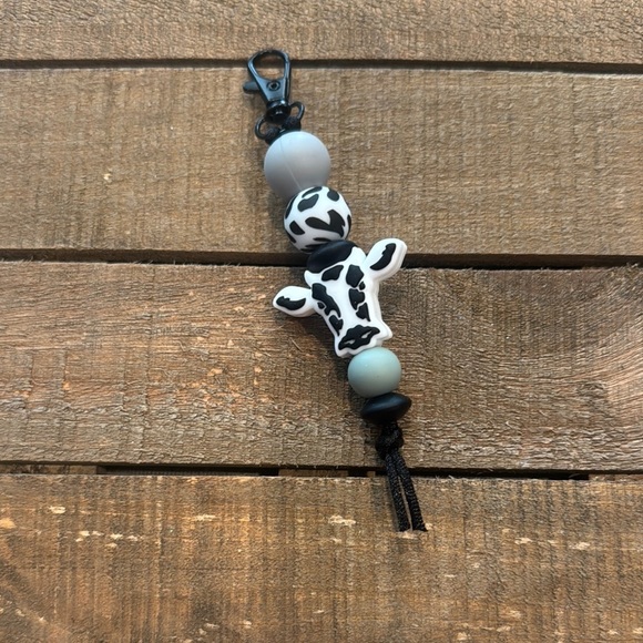 Cow Print Keychain Accessory - Picture 1 of 1